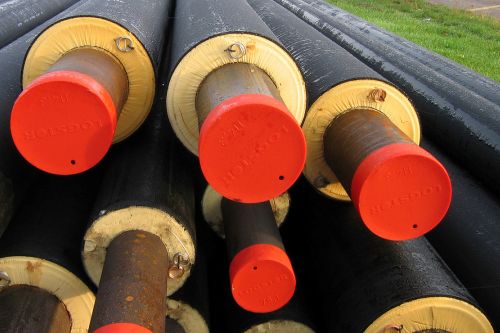 Insulated pipes for district heating network