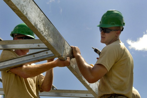 Construction project during the implementation phase